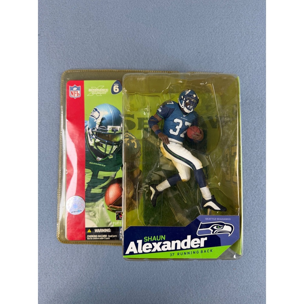 Shaun Alexander McFarlane NFL Series 6 Seattle Seahawks Blue Action Figure New